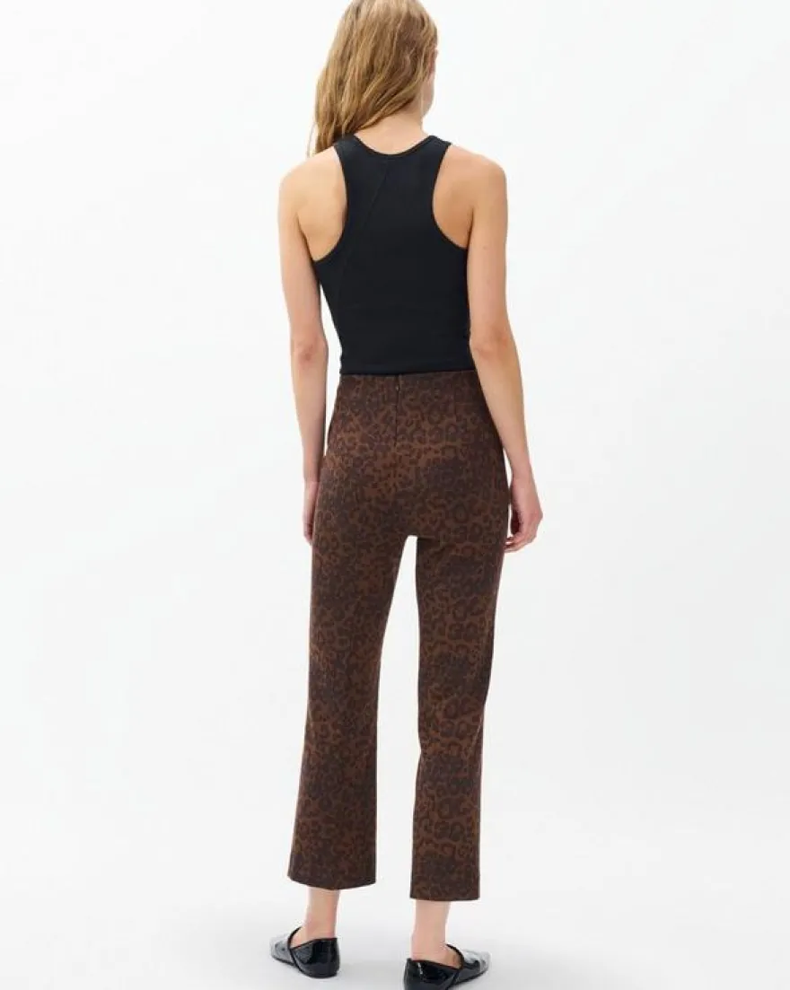 Irina Leopard-Print Kick Flare Pants
