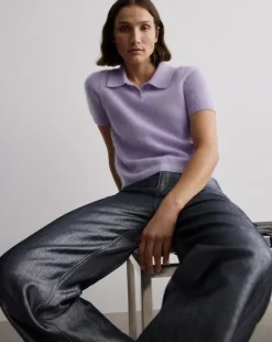 Jada Brushed Cashmere Polo