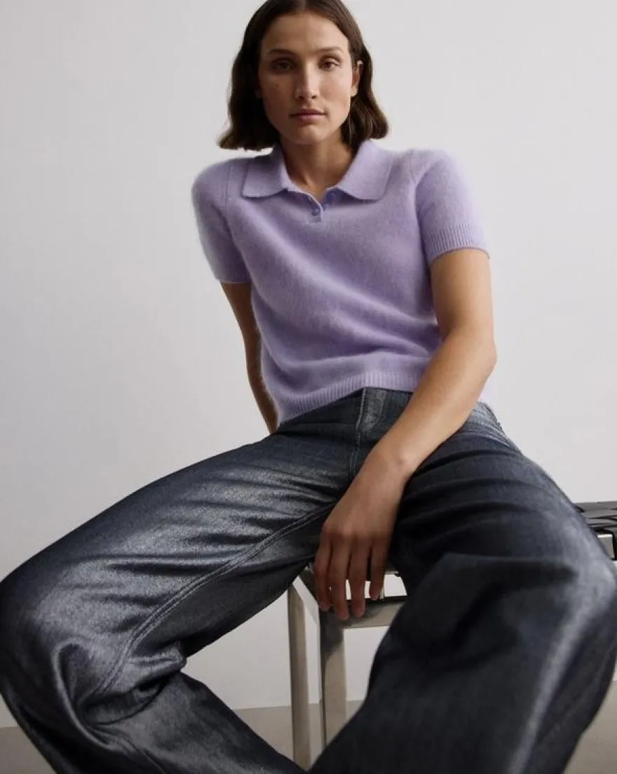 Jada Brushed Cashmere Polo