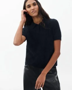 Jada Brushed Cashmere Polo