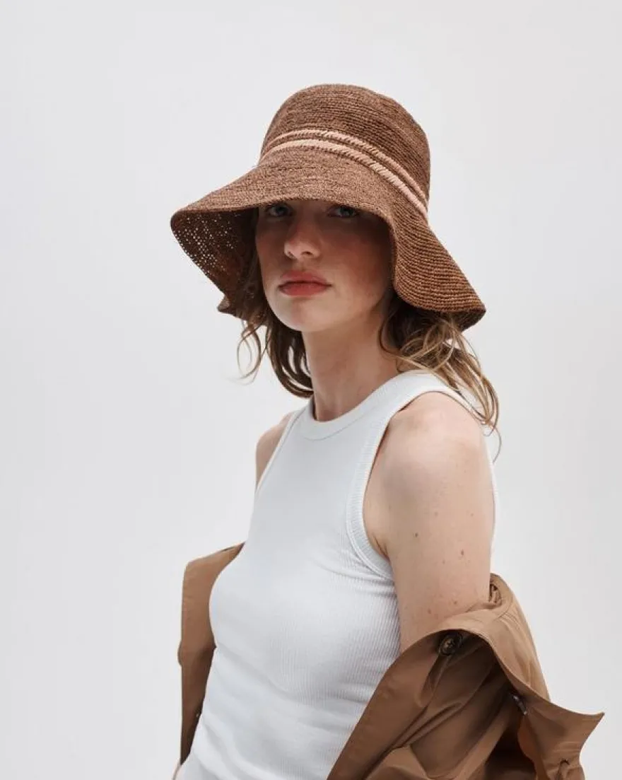 Jade Raffia Bucket Hat