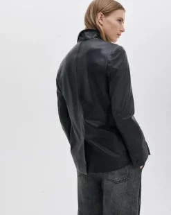 Jennifer Leather Two-in-One Blazer