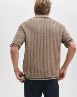 Johnny Collar Crochet Polo Shirt