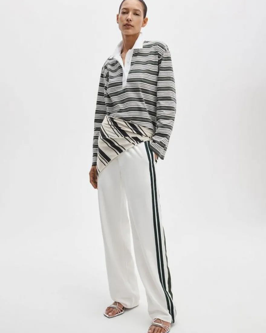 Kelly Boxy Striped Long-Sleeve Polo