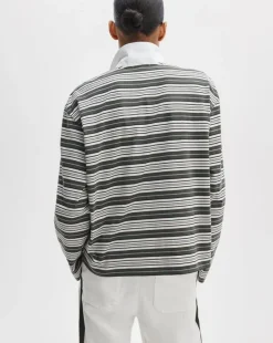 Kelly Boxy Striped Long-Sleeve Polo