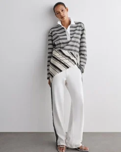 Kelly Boxy Striped Long-Sleeve Polo