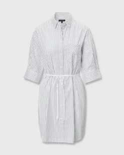 Lucia Striped Cotton Mini Dress