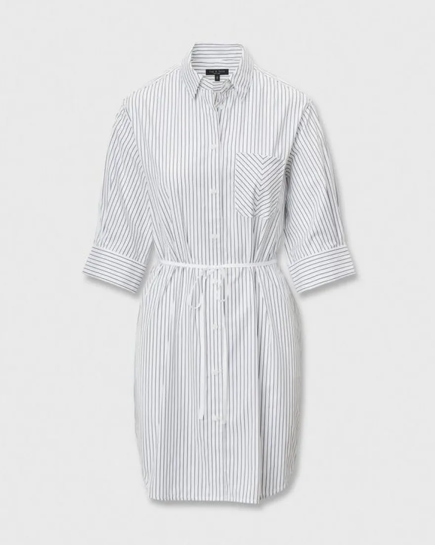 Lucia Striped Cotton Mini Dress