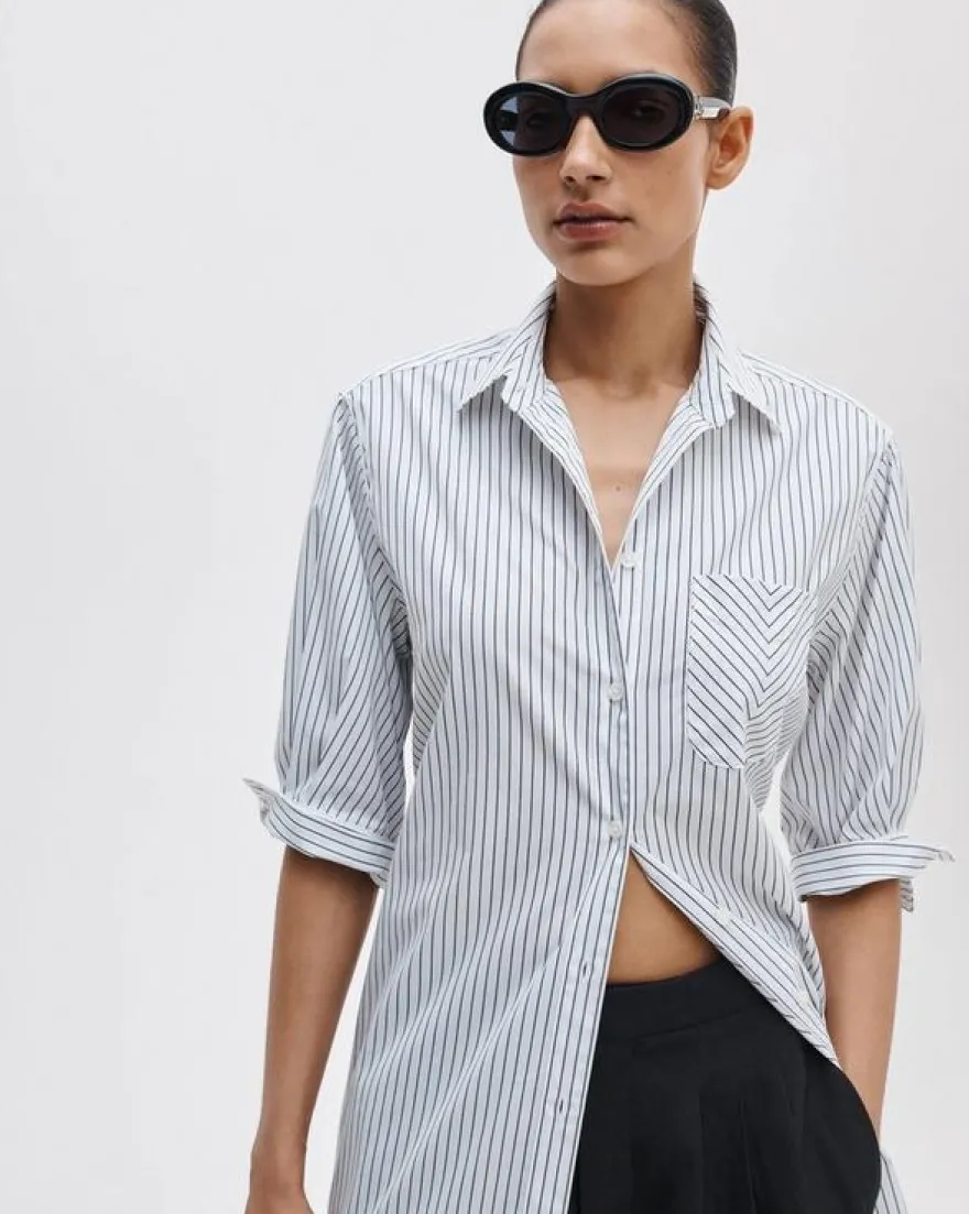 Lucia Striped Cotton Mini Dress