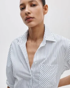 Lucia Striped Cotton Mini Dress