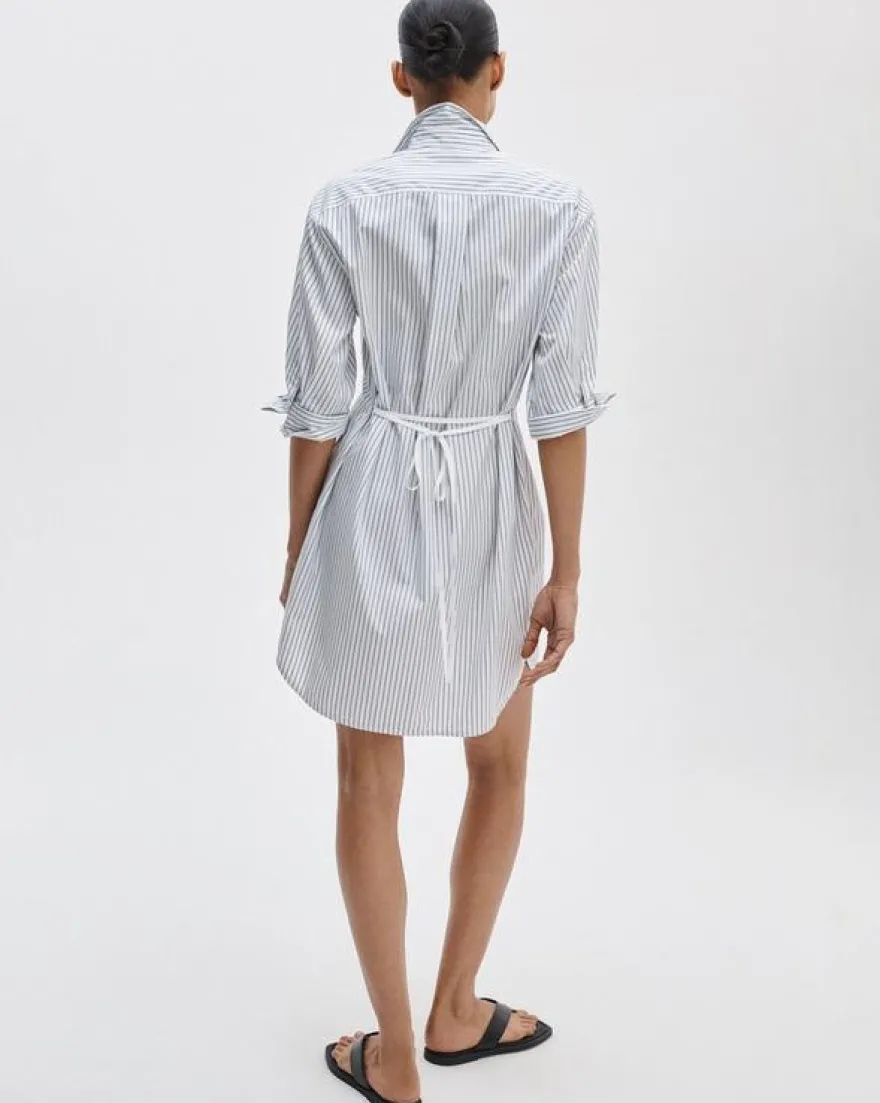 Lucia Striped Cotton Mini Dress