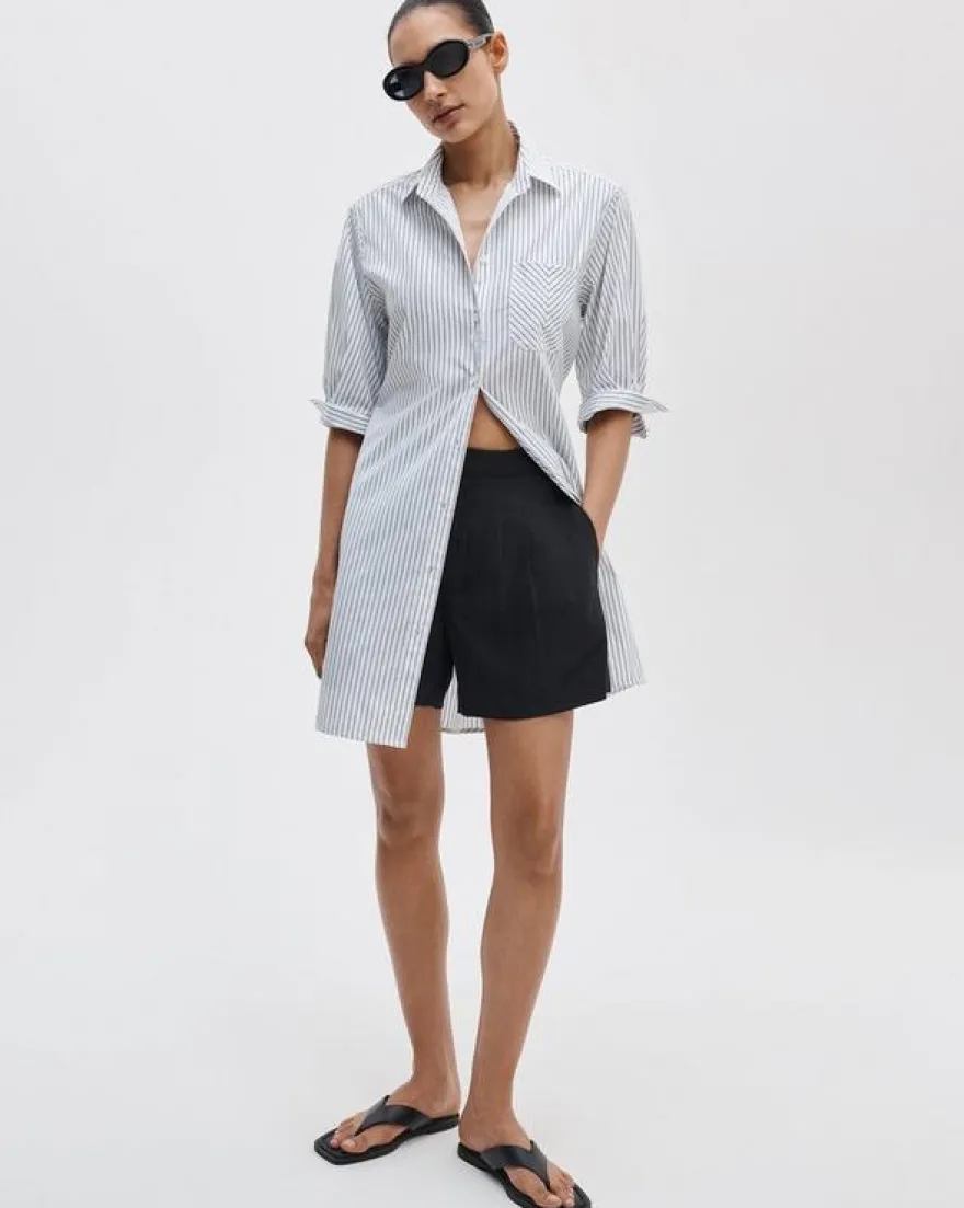 Lucia Striped Cotton Mini Dress