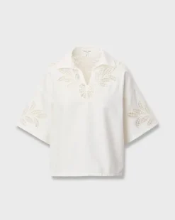 Lucy Floral Cutout Denim Shirt