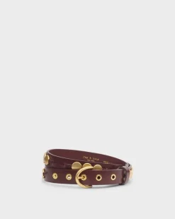 Luna Beaded Italian Leather Belt