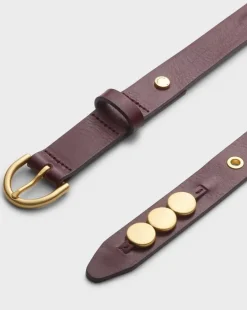 Luna Beaded Italian Leather Belt