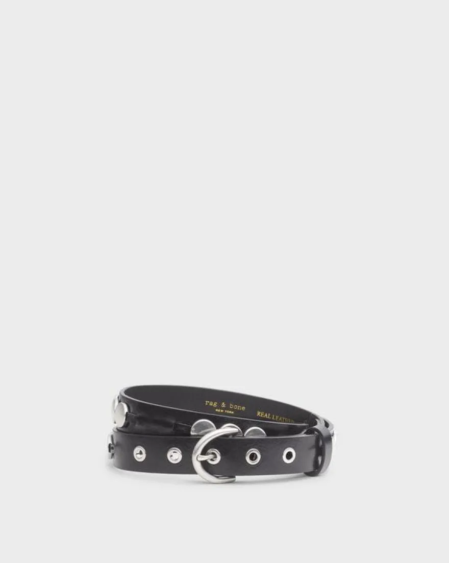 Luna Beaded Italian Leather Belt