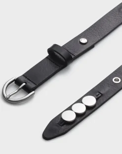 Luna Beaded Italian Leather Belt