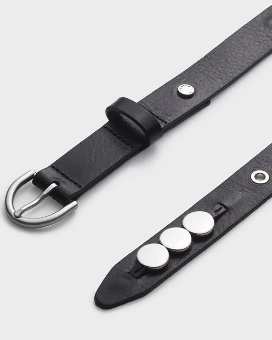 Luna Beaded Italian Leather Belt