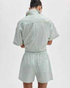 Marvin Striped Cotton Shorts