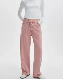 Phoebe Drawstring Wide-Leg Jean