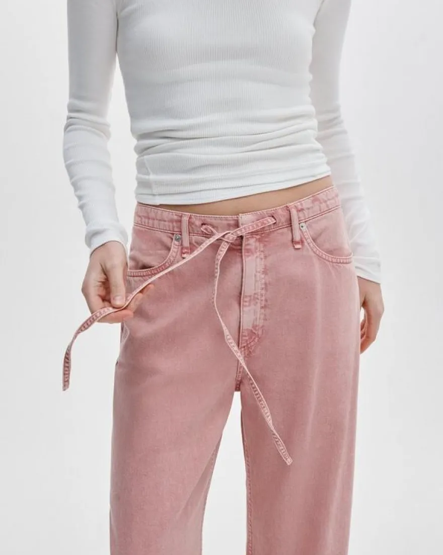 Phoebe Drawstring Wide-Leg Jean