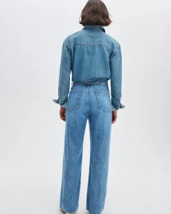 Phoebe Drawstring Wide-Leg Jean