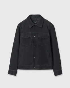 rb Suede Trucker Jacket