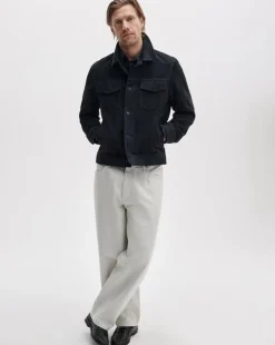 rb Suede Trucker Jacket