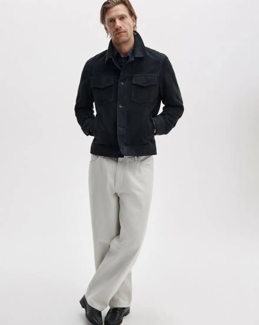 rb Suede Trucker Jacket
