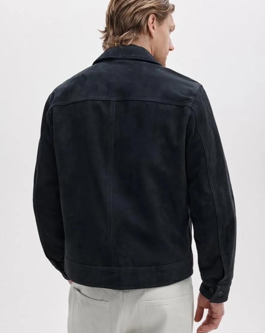 rb Suede Trucker Jacket