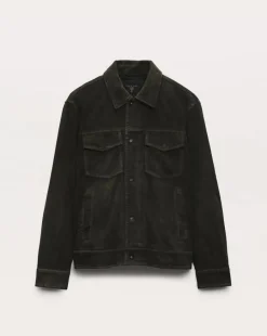 rb Suede Trucker Jacket