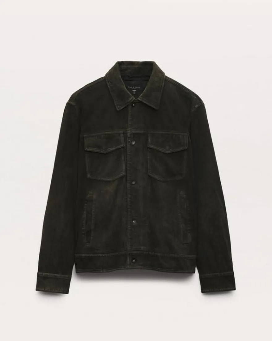 rb Suede Trucker Jacket