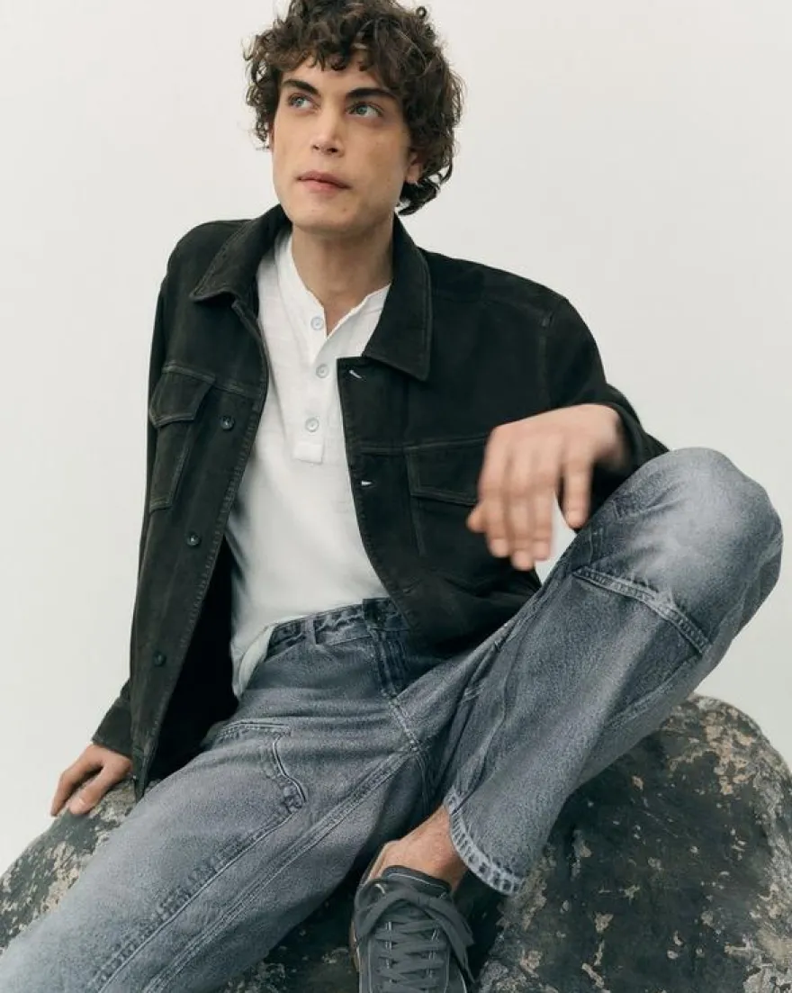 rb Suede Trucker Jacket