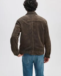 rb Suede Trucker Jacket