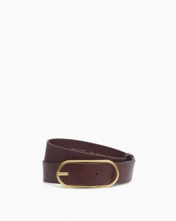 Rounded Rebound Leather Belt