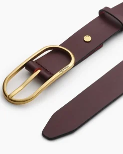 Rounded Rebound Leather Belt