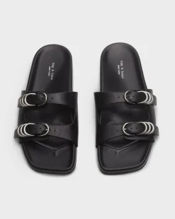 Rue Leather Slides