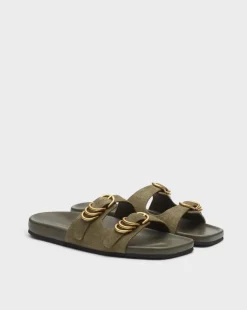 Rue Suede Slides