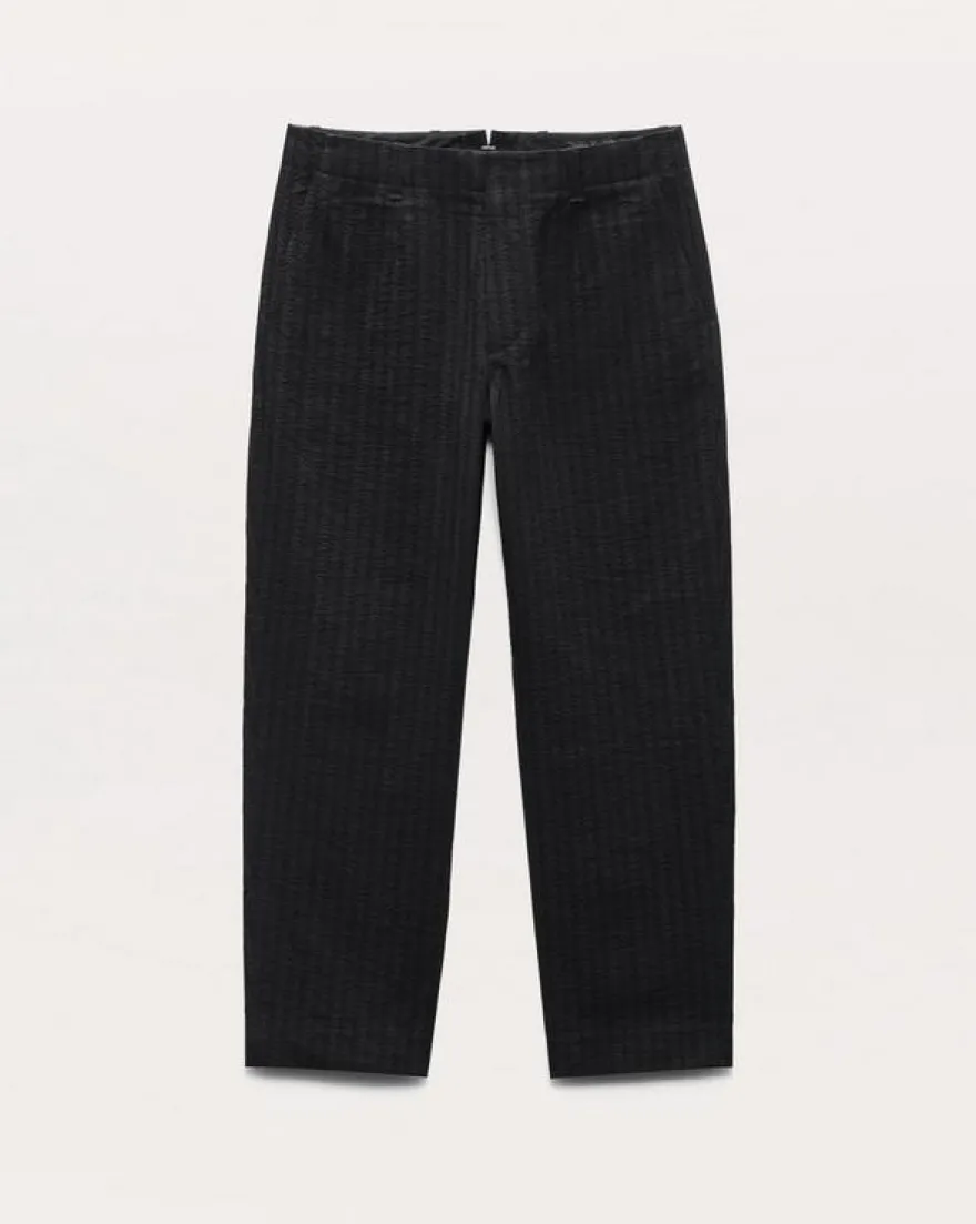 Shift Textured-Stripe Cotton-Silk Trousers