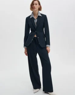 Siena Wool Side-Stripe Pants