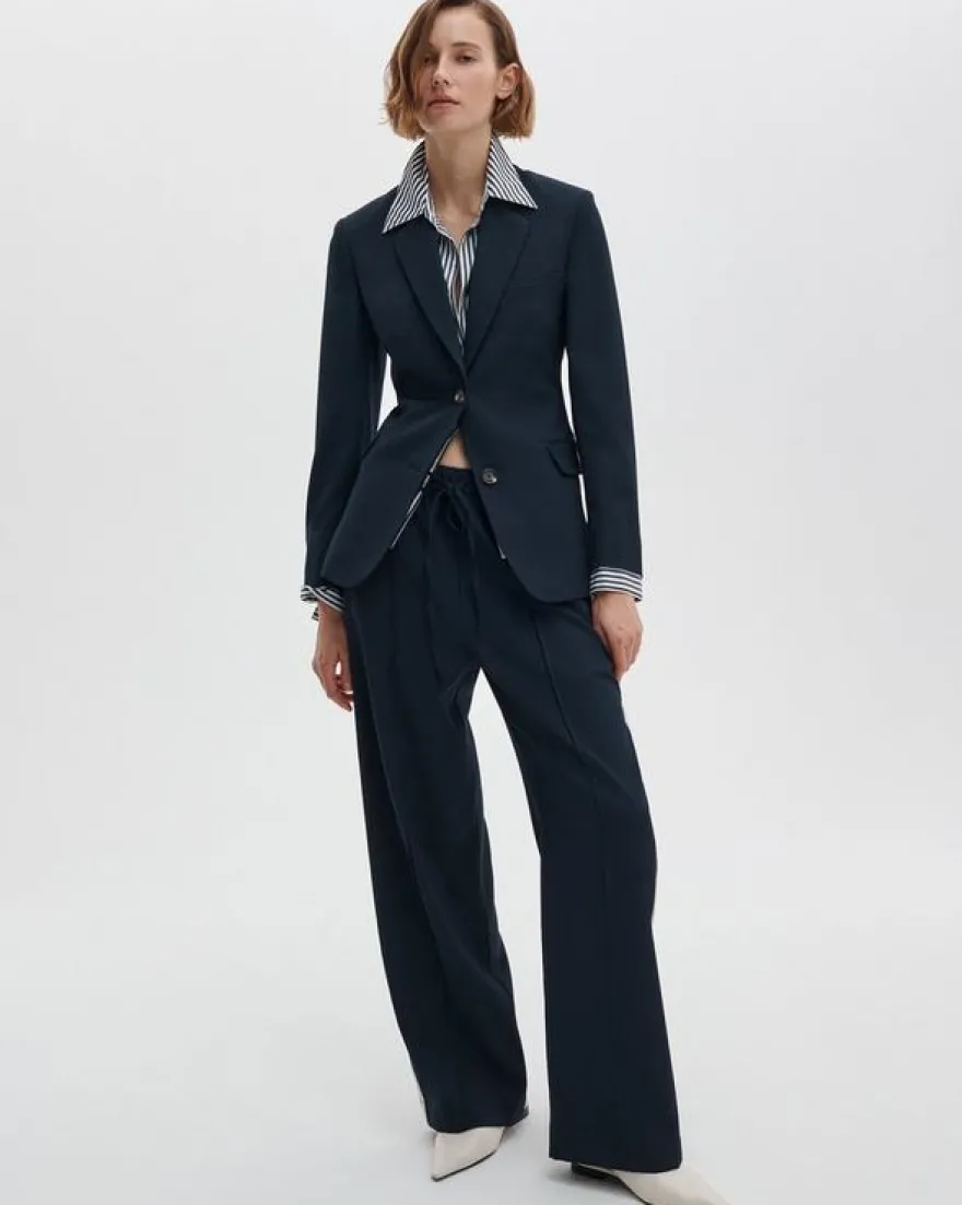 Siena Wool Side-Stripe Pants