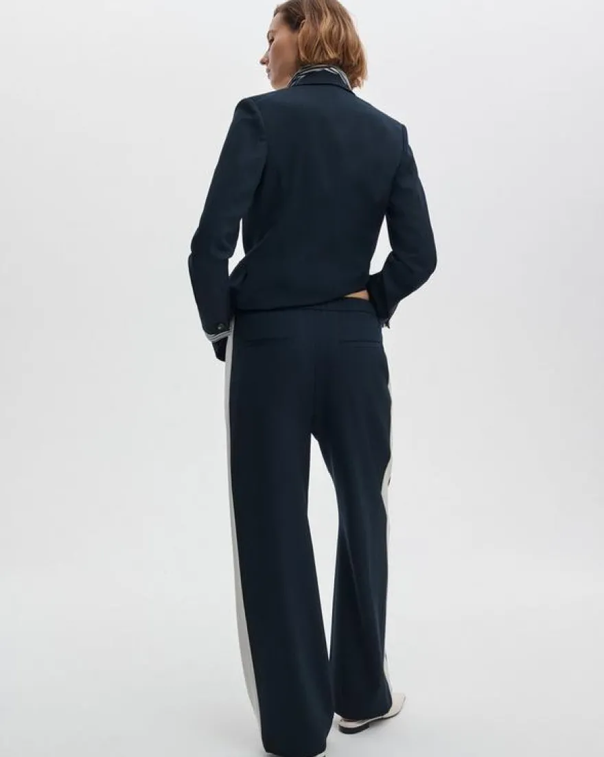 Siena Wool Side-Stripe Pants