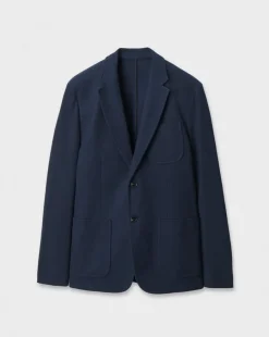 Skeleton Cotton Piqu&eacute;-Knit Blazer