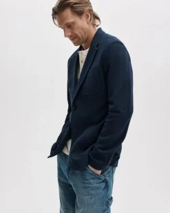 Skeleton Cotton Piqu&eacute;-Knit Blazer