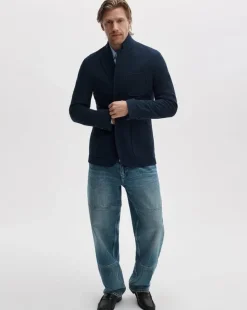 Skeleton Cotton Piqu&eacute;-Knit Blazer