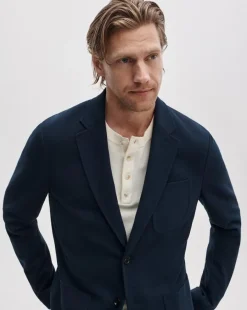 Skeleton Cotton Piqu&eacute;-Knit Blazer