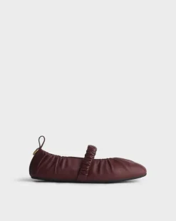 Spire Ruched Leather Mary Janes