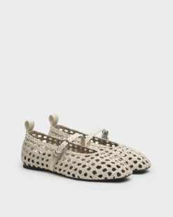 Spire Woven Faux Leather Mary Janes