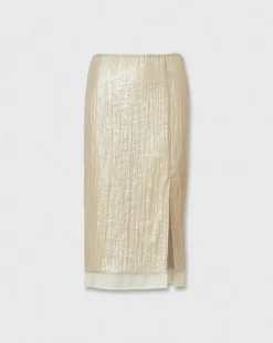 Suki Crinkled Organza Midi Skirt