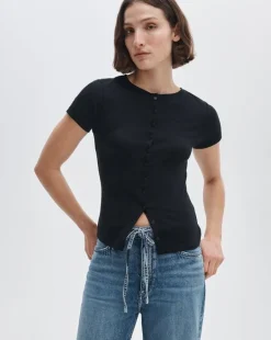 The Knit Button Tee